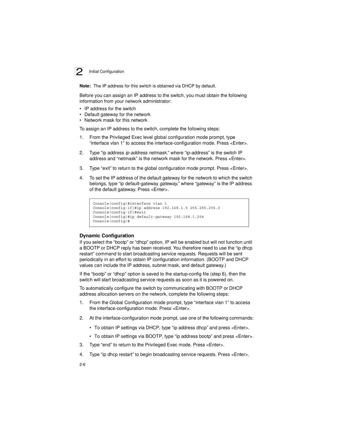 LevelOne GSW-2692 manual Dynamic Configuration 