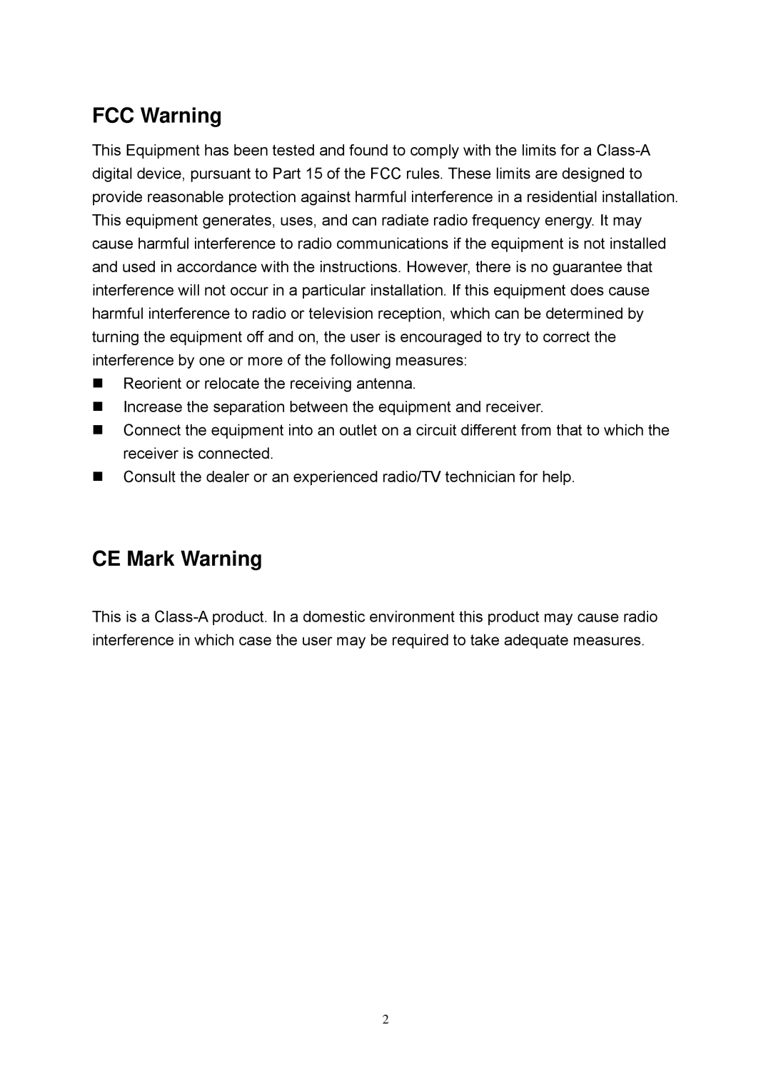 LevelOne IFE-0500 user manual FCC Warning 