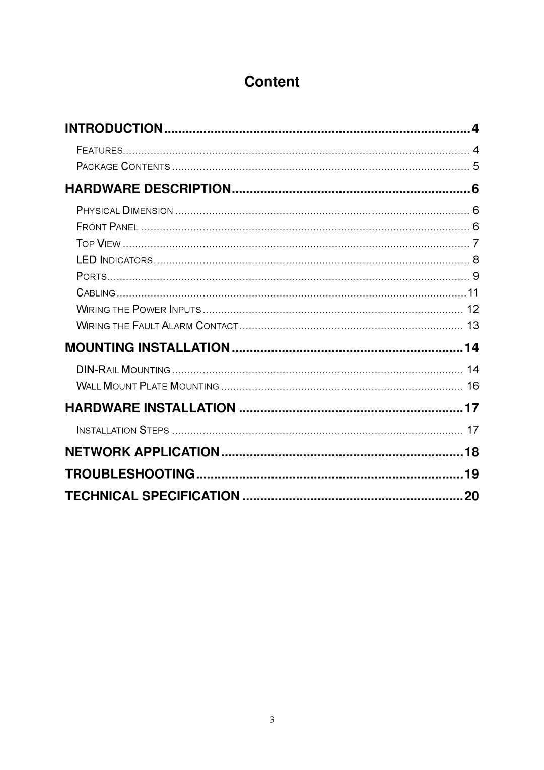 LevelOne IFE-0500 user manual Content 