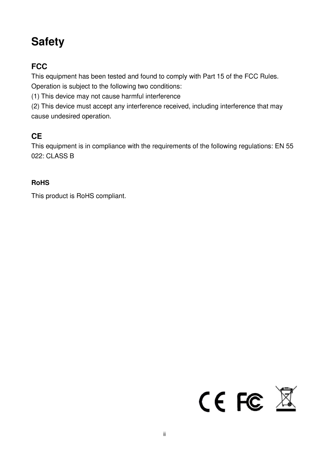 LevelOne KVM-0222/KVM-0422, KVM-0221/KVM-0421 user manual Safety, RoHS 