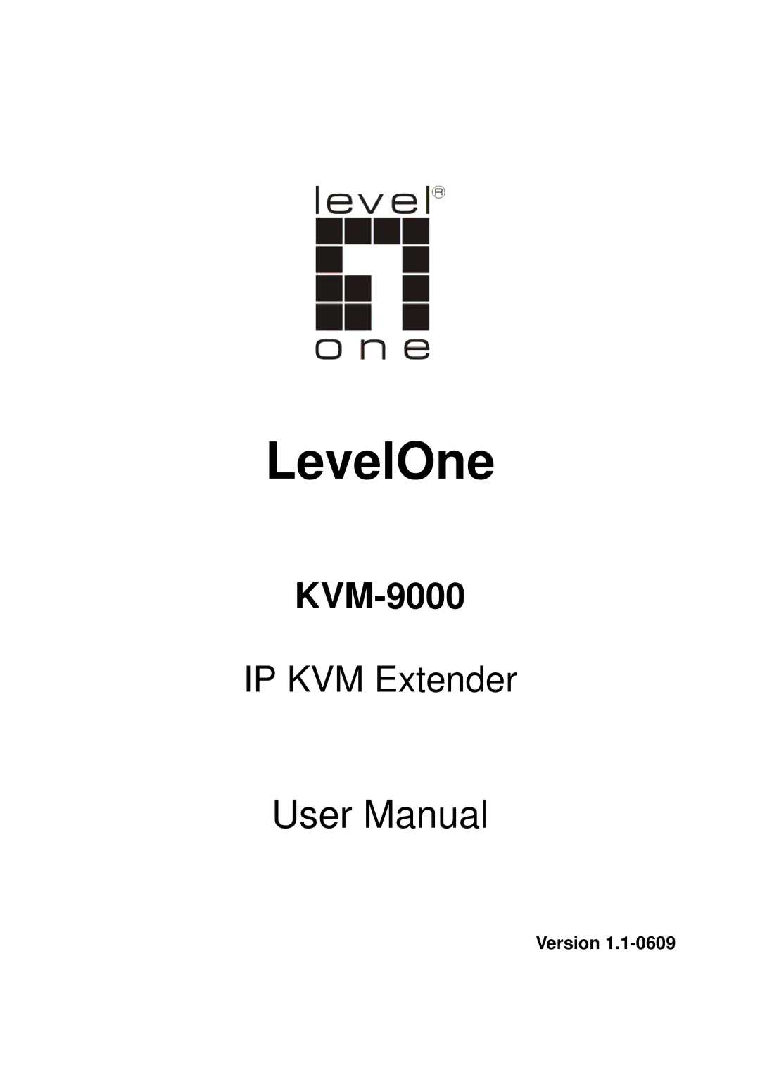 LevelOne KVM-9000 user manual LevelOne, Version 