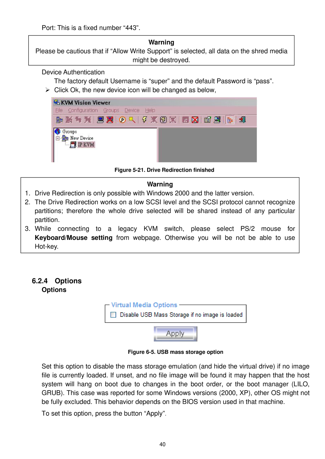 LevelOne KVM-9000 user manual Options 