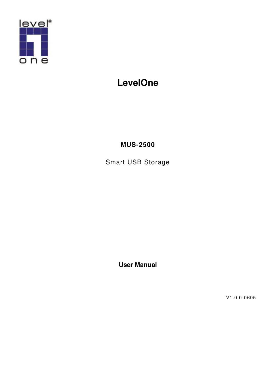 LevelOne MUS-2500 user manual LevelOne 