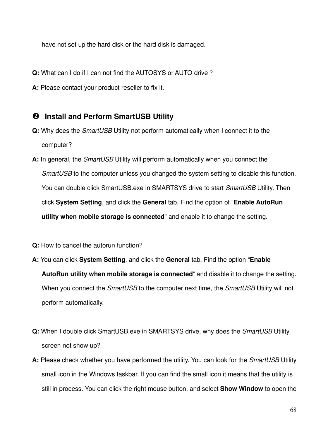 LevelOne MUS-2500 user manual Install and Perform SmartUSB Utility 