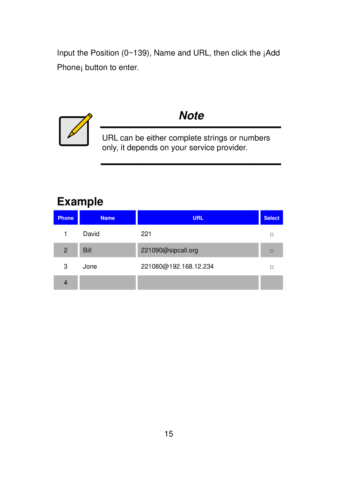 LevelOne VOI-7010, VOI-7011 user manual Example 