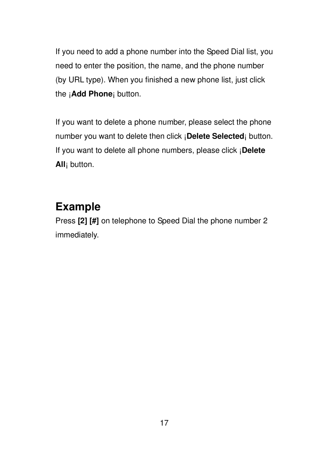 LevelOne VOI-7010, VOI-7011 user manual Example 