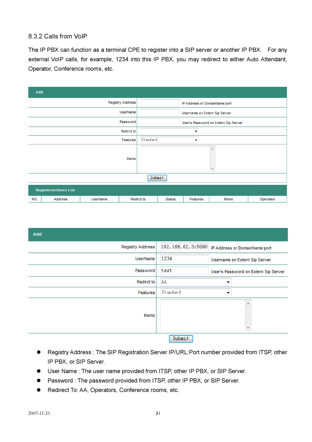 LevelOne VOI-9300 user manual Calls from VoIP 