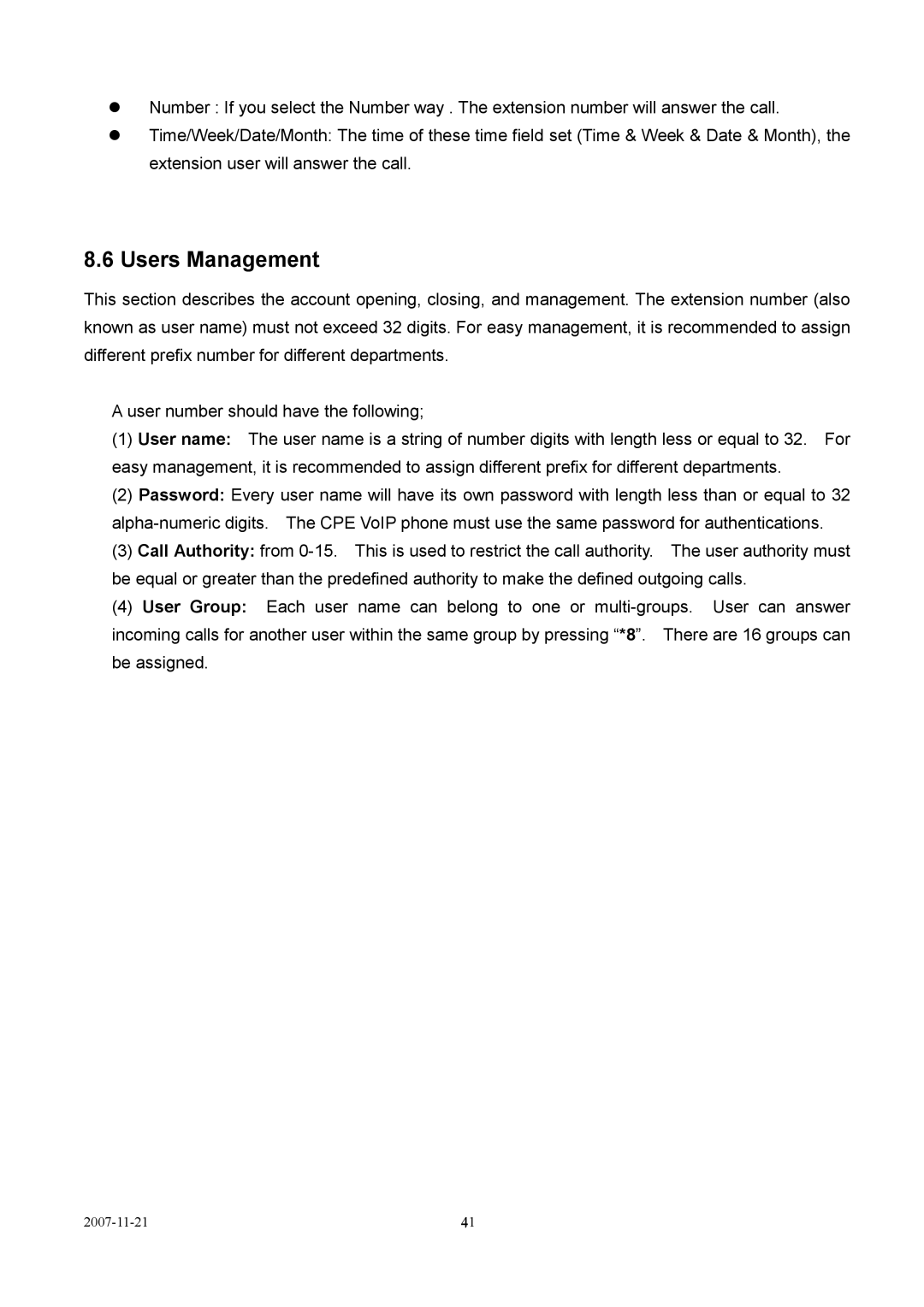 LevelOne VOI-9300 user manual Users Management 