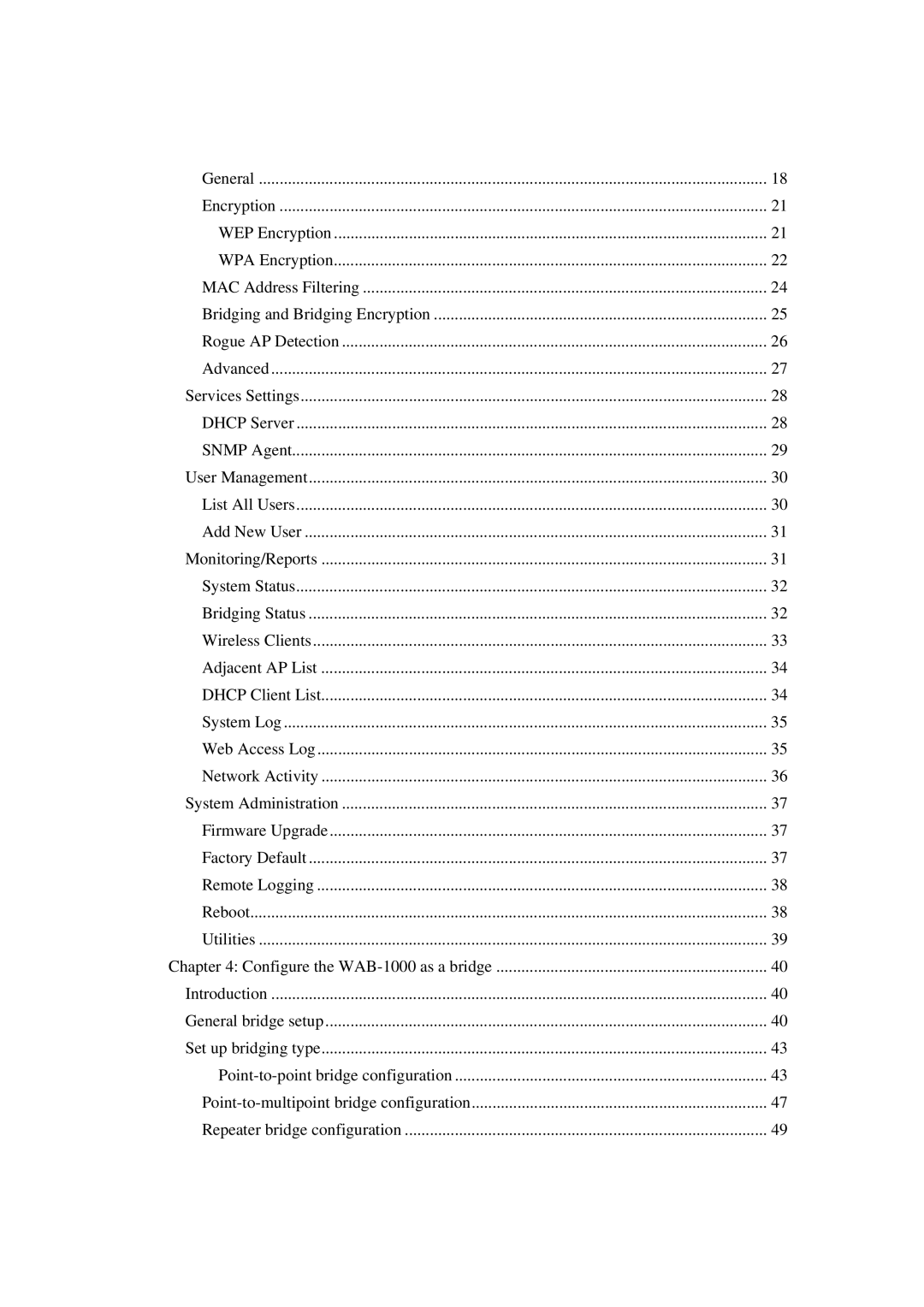 LevelOne WAB-1000 manual WPA Encryption 