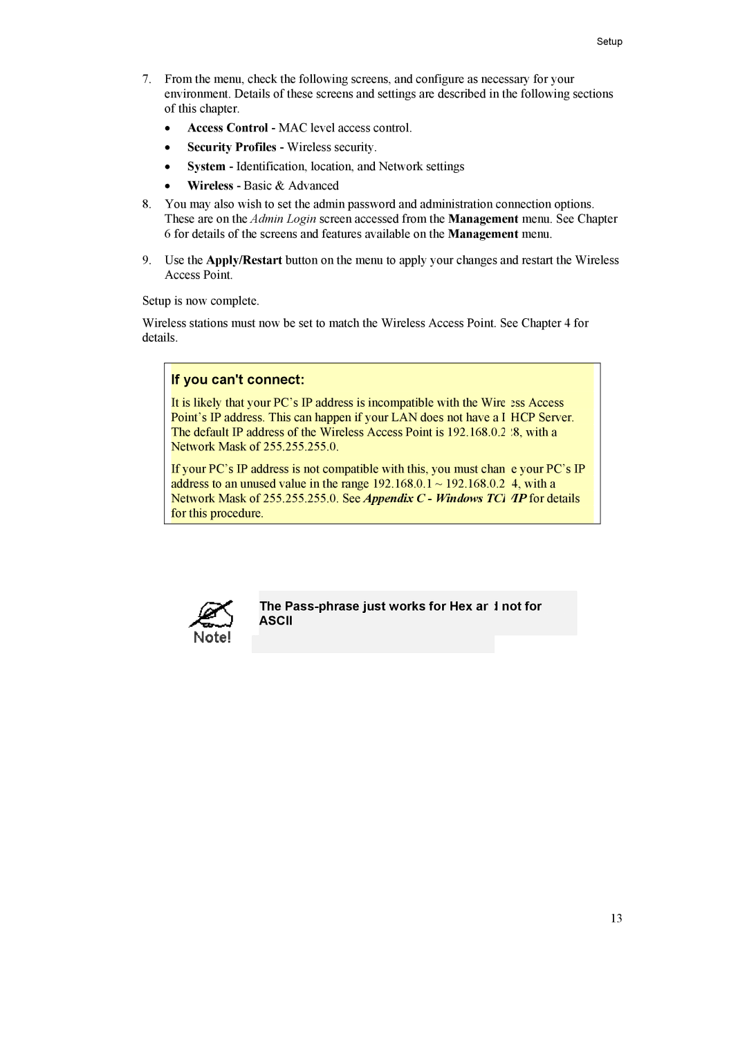 LevelOne 11g PoE Wireless Access Point, WAP-0005 manual If you cant connect 