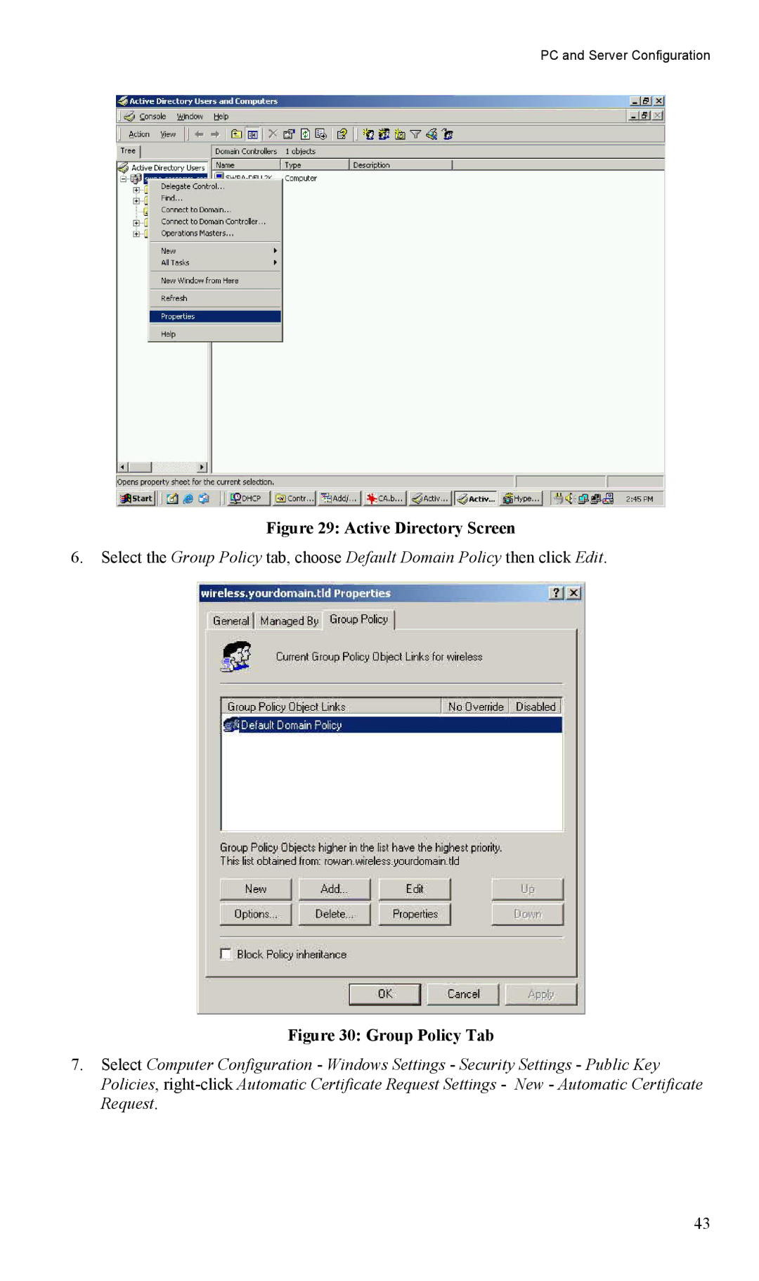 LevelOne WAP-0005 user manual Active Directory Screen 