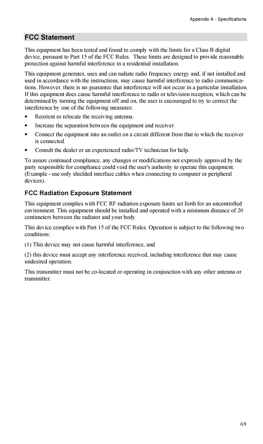 LevelOne WAP-0005 user manual FCC Statement, FCC Radiation Exposure Statement 