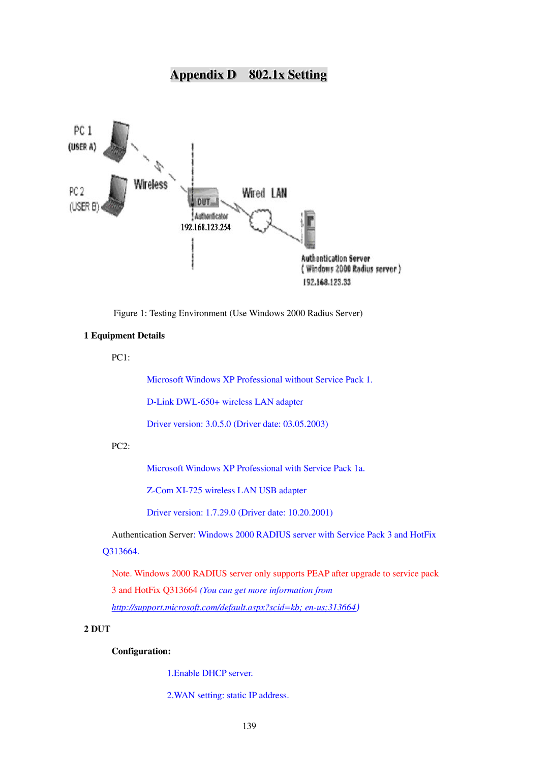 LevelOne WBR-3402TX user manual Equipment Details, Configuration 