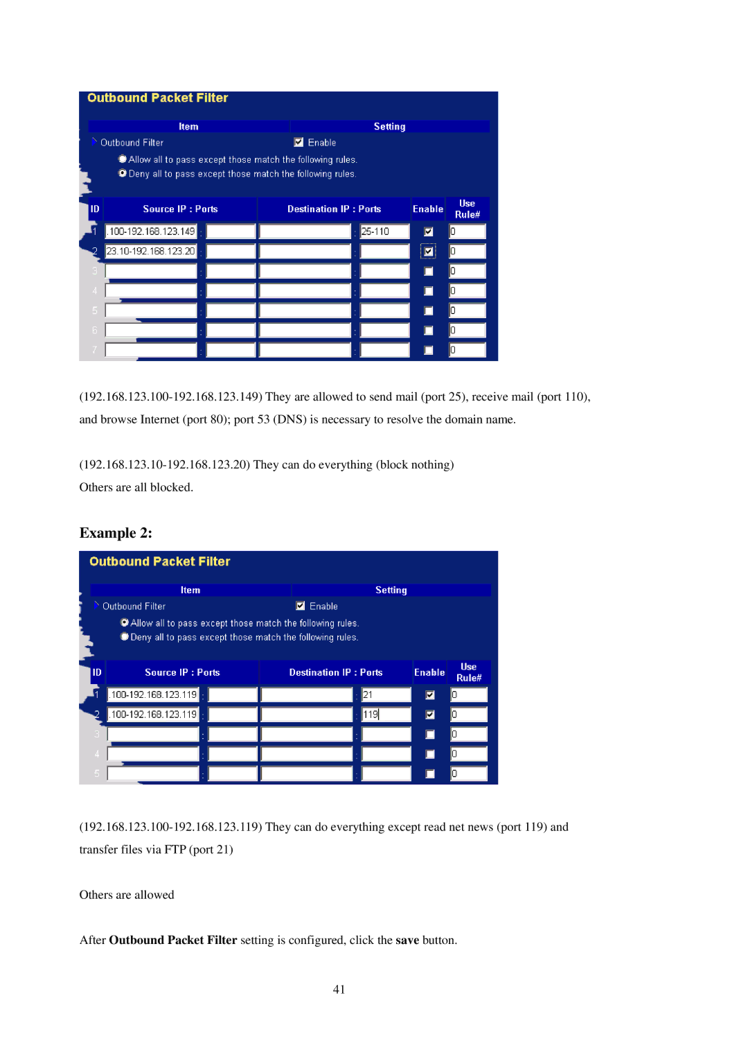 LevelOne WBR-3402TX user manual Example 