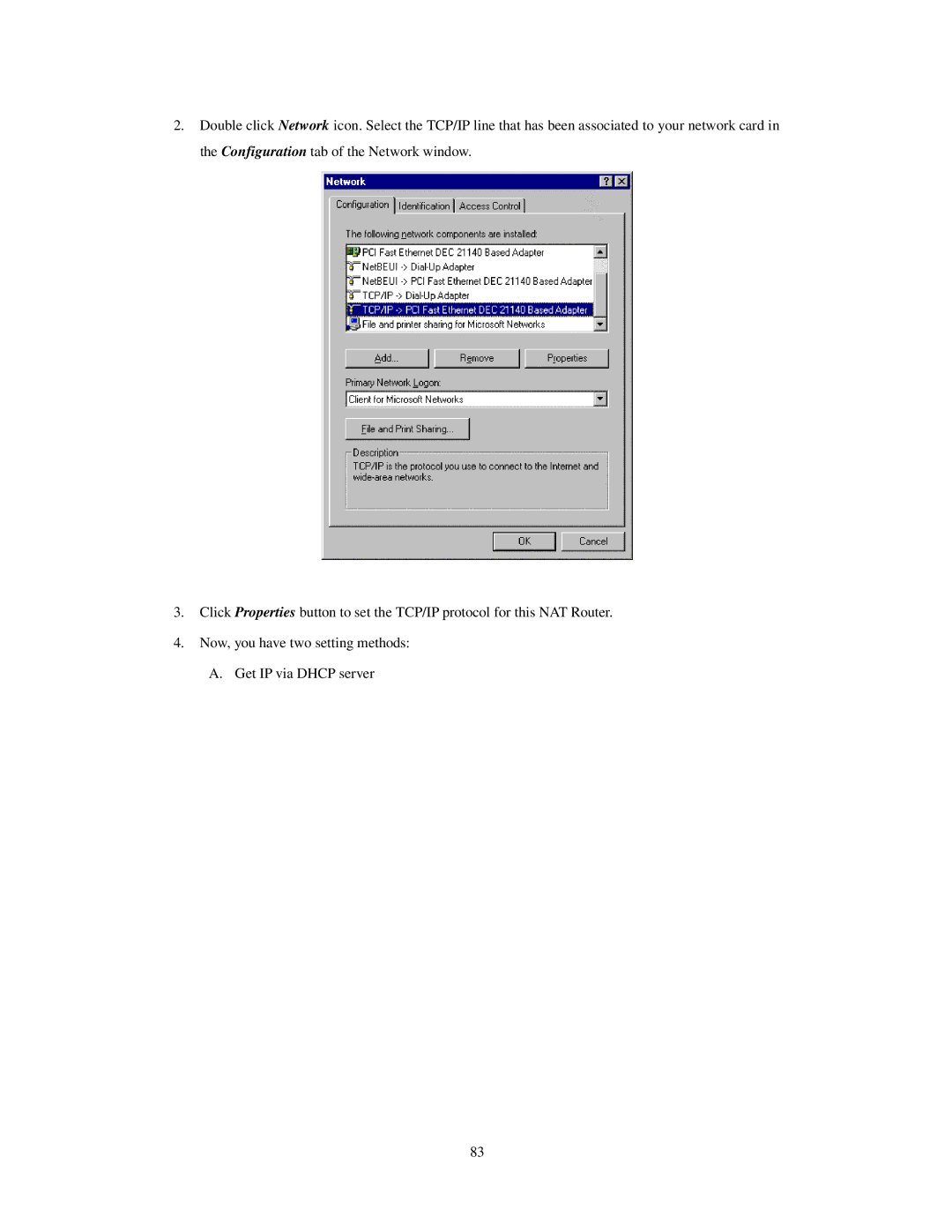 LevelOne WBR-3403TX user manual 