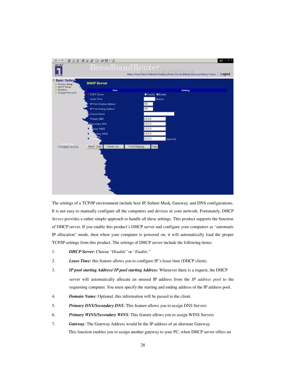 LevelOne WBR-3404TX user manual 