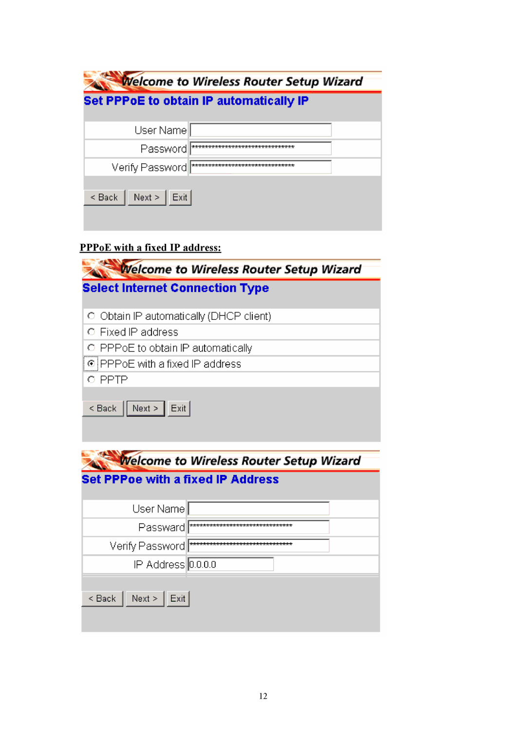 LevelOne WBR-3405TX user manual PPPoE with a fixed IP address 