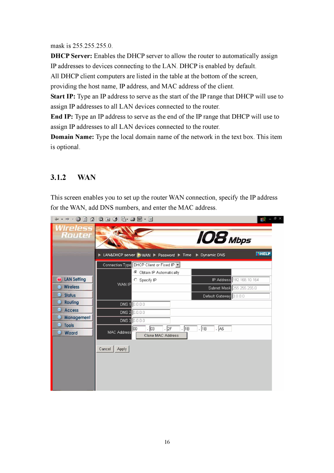 LevelOne WBR-3405TX user manual 2 WAN 