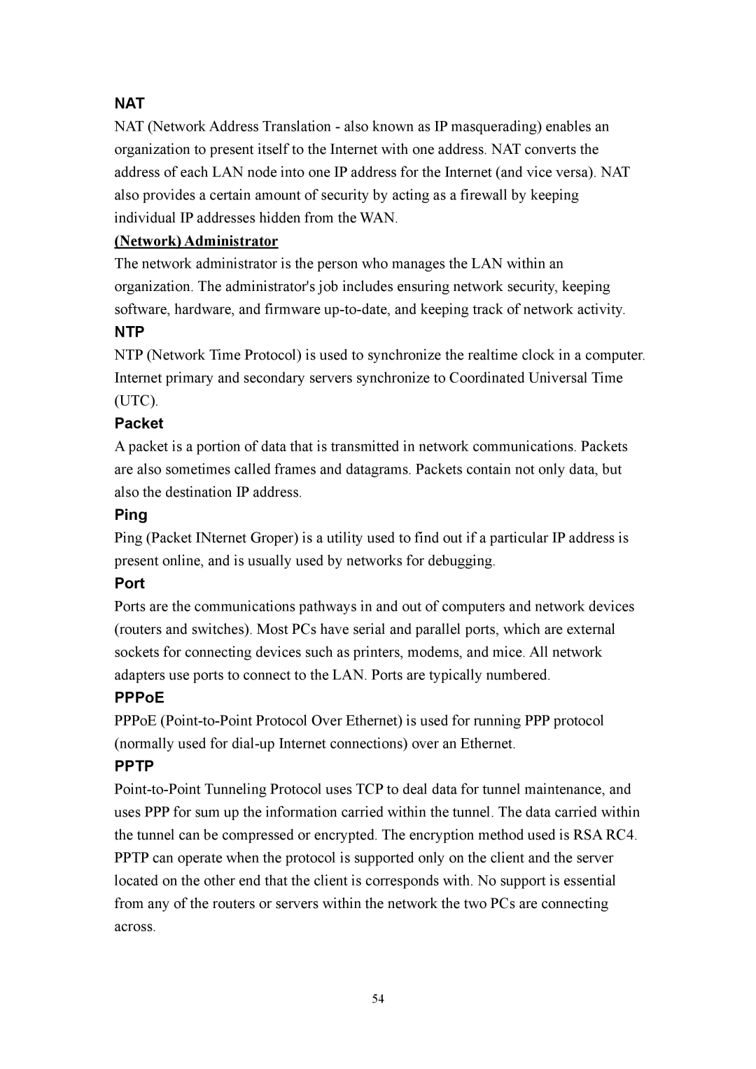 LevelOne WBR-3405TX user manual Nat, Network Administrator 