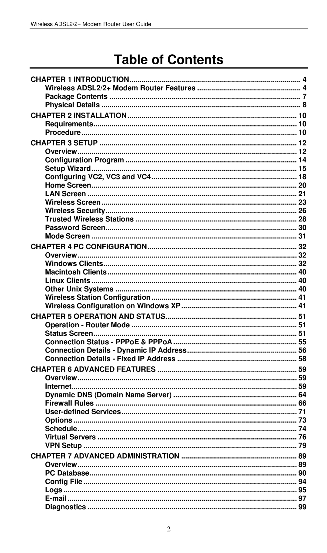 LevelOne WBR-3460 user manual Table of Contents 