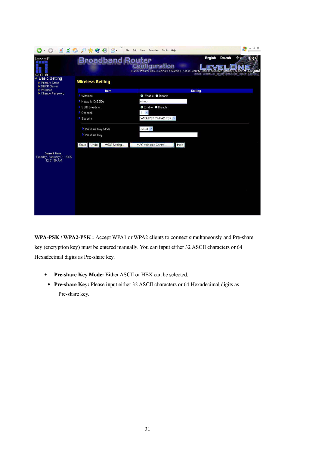 LevelOne WBR-5400 user manual 