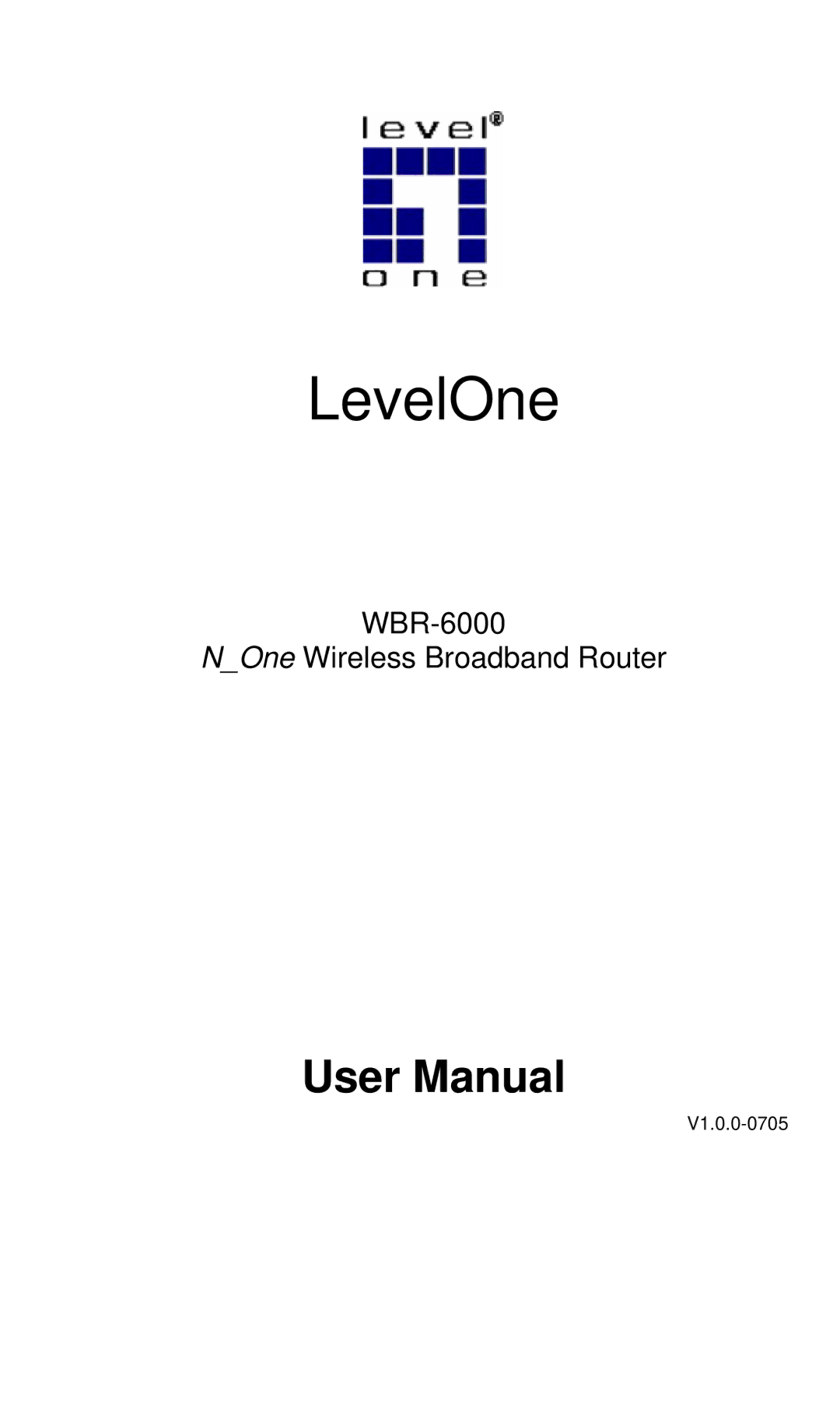 LevelOne WBR-6000 user manual LevelOne 