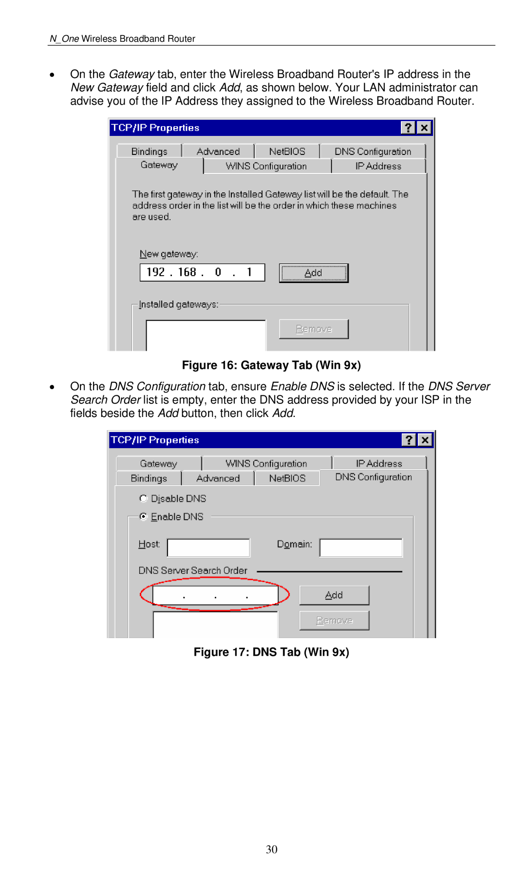 LevelOne WBR-6000 user manual Gateway Tab Win 