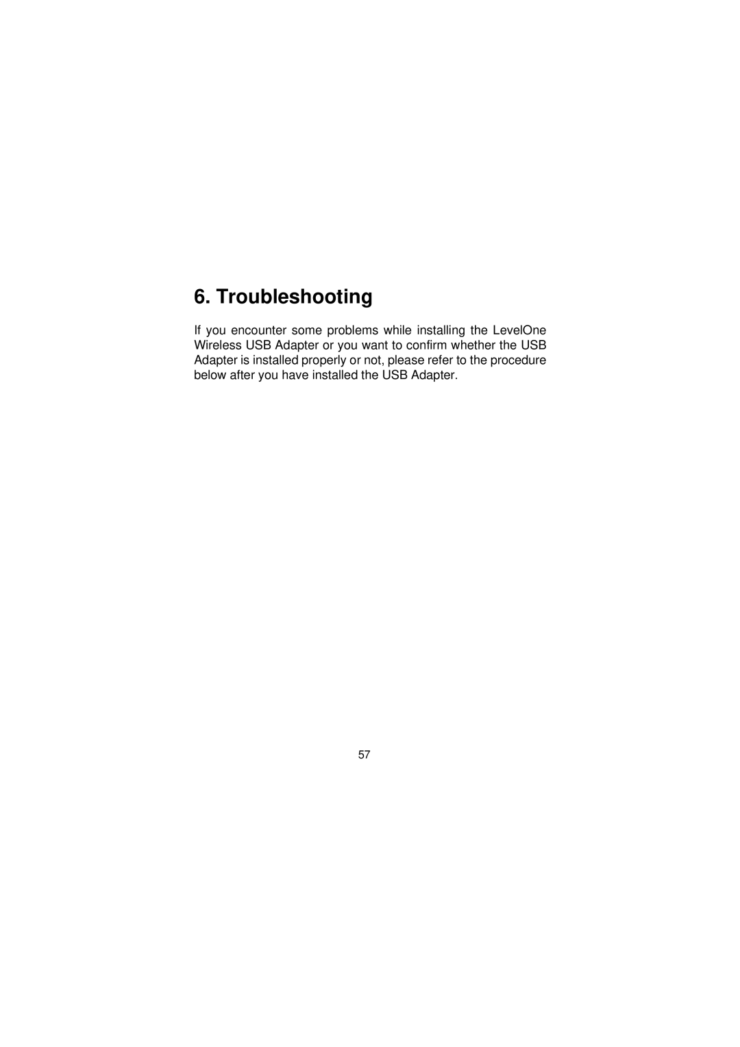 LevelOne WNC-0101USB manual Troubleshooting 