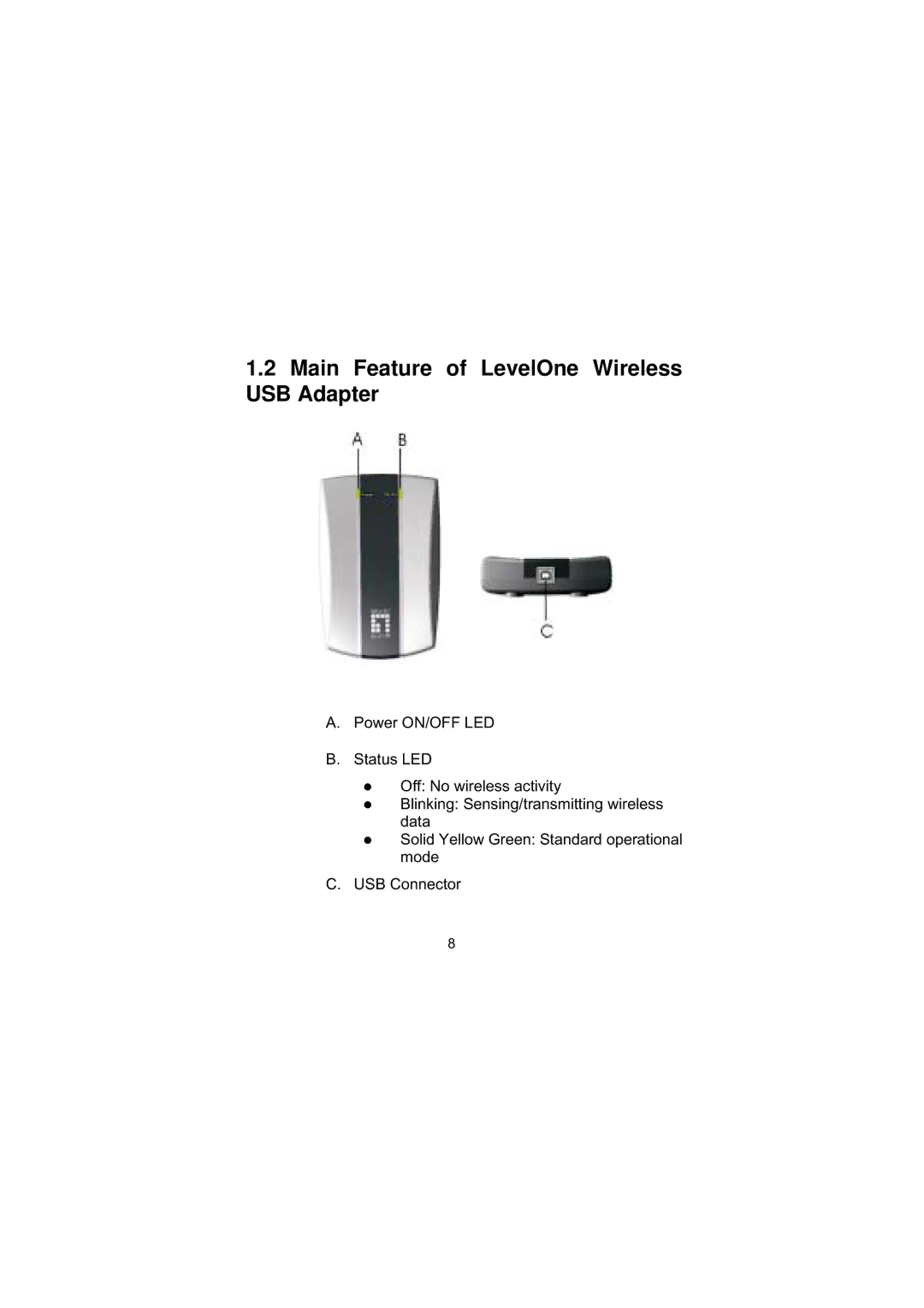 LevelOne WNC-0101USB manual Main Feature of LevelOne Wireless USB Adapter 