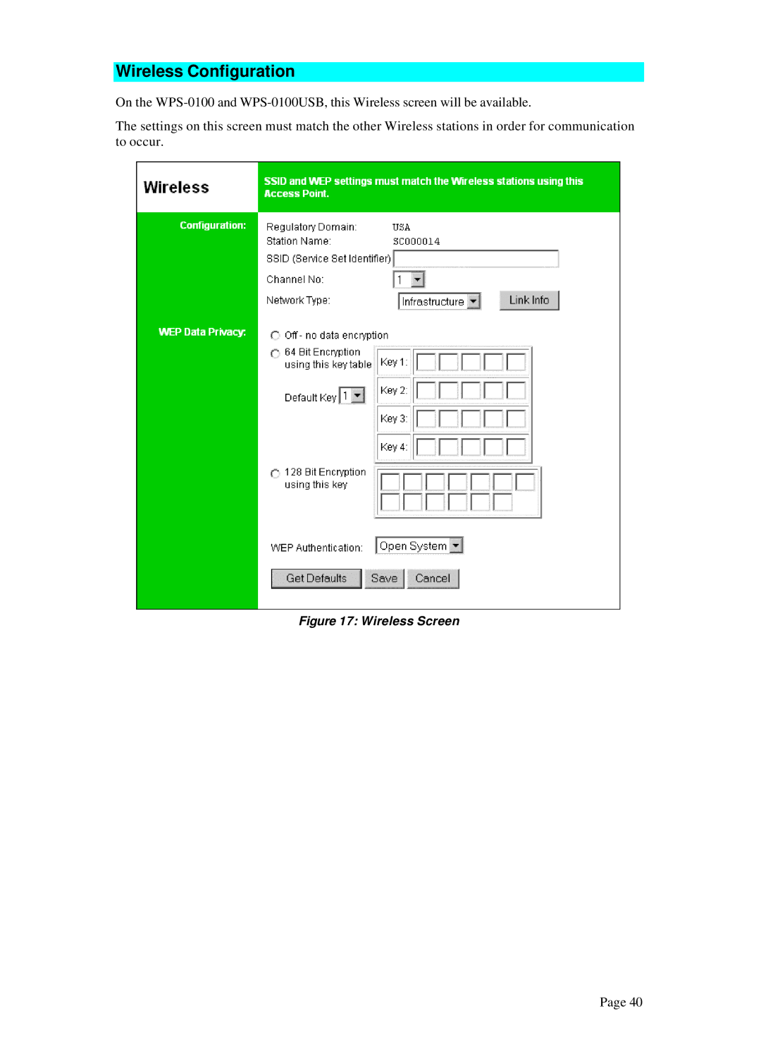 LevelOne WPS 0100, WPS-100USB manual Wireless Screen 