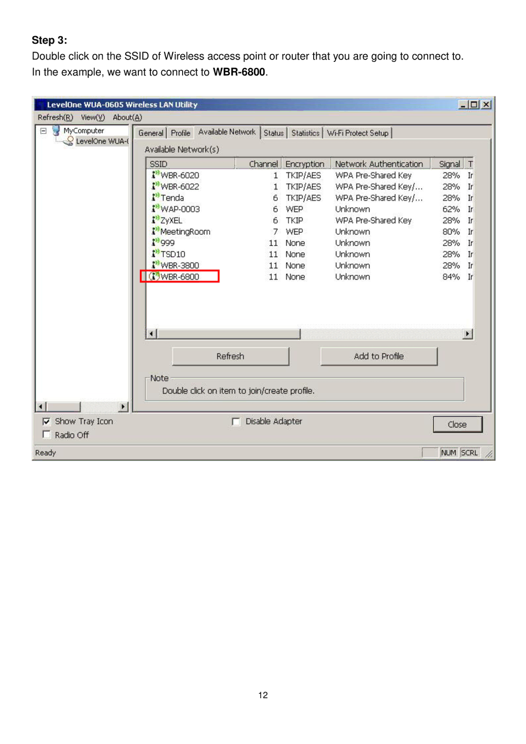 LevelOne WUA-0605 user manual Step 