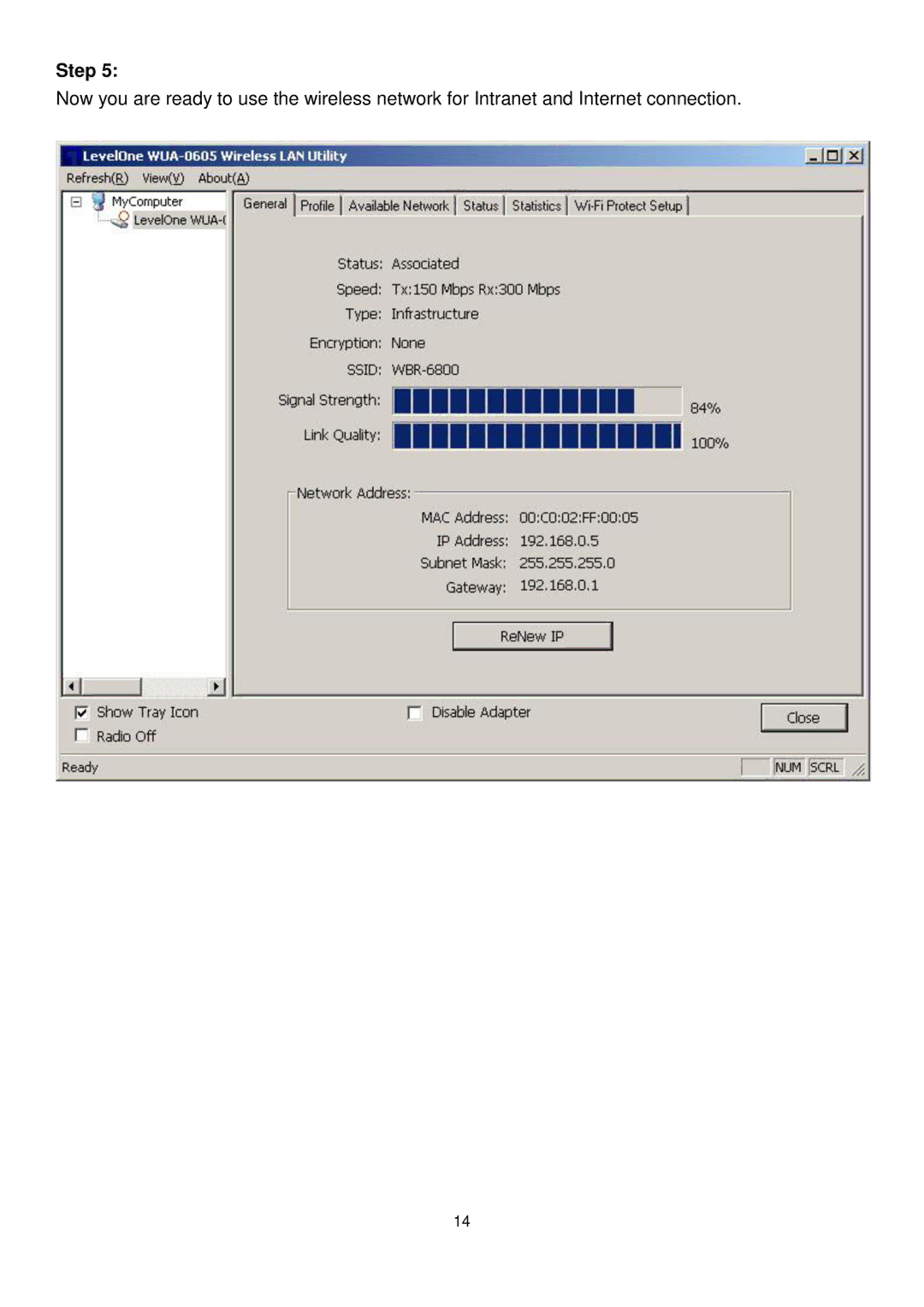 LevelOne WUA-0605 user manual Step 