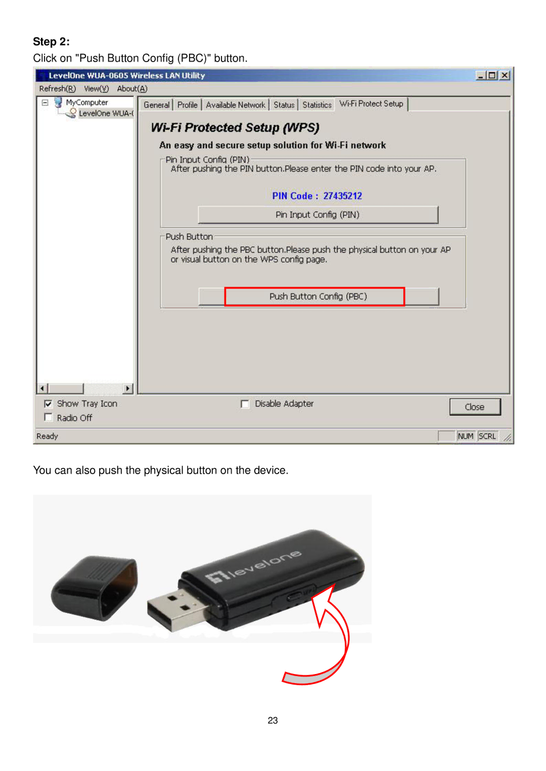 LevelOne WUA-0605 user manual Step 