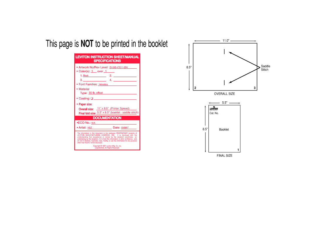 Leviton 47611-GB4 quick start Documentation 