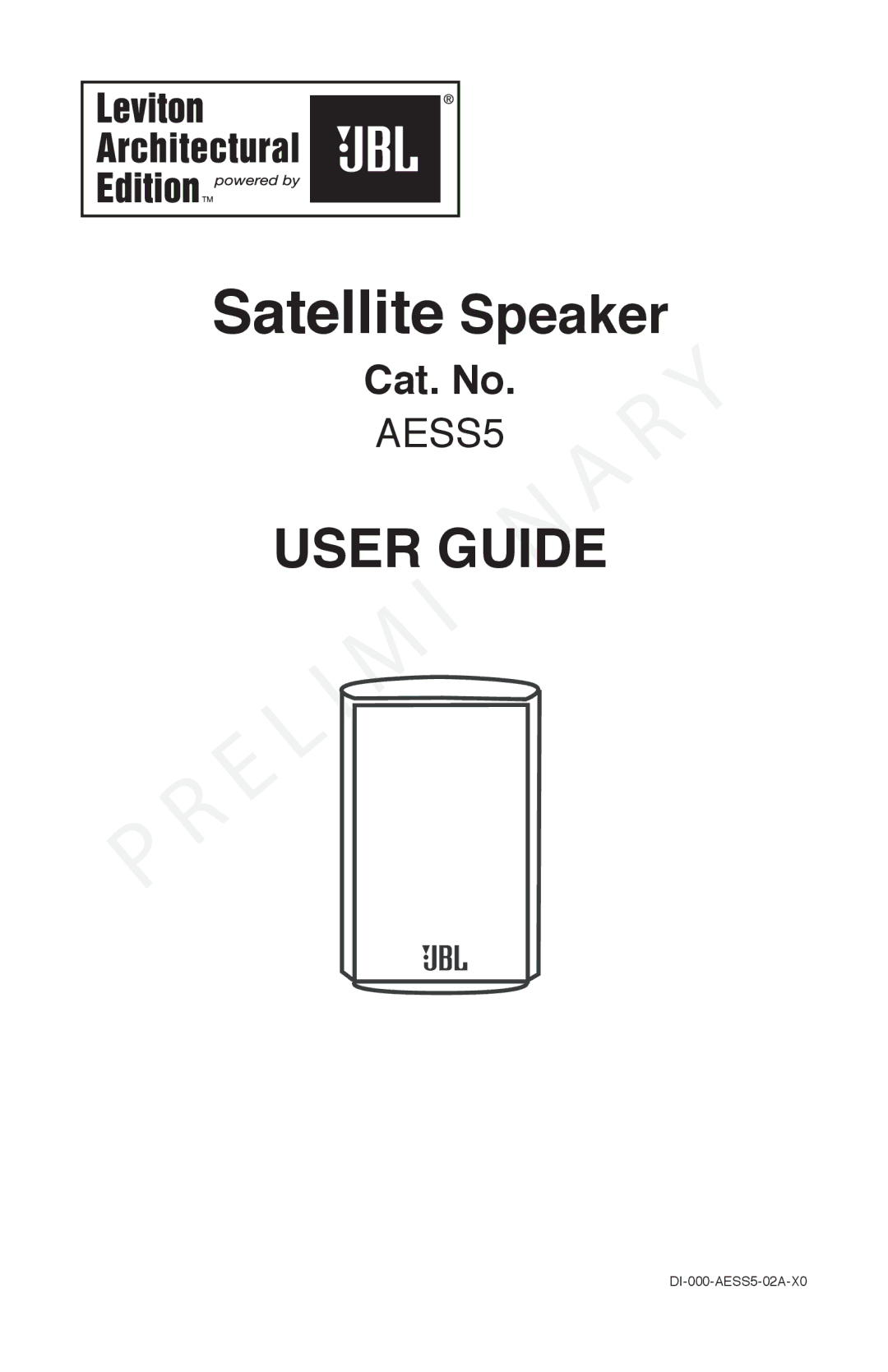 Leviton AESS5 manual Satellite Speaker 