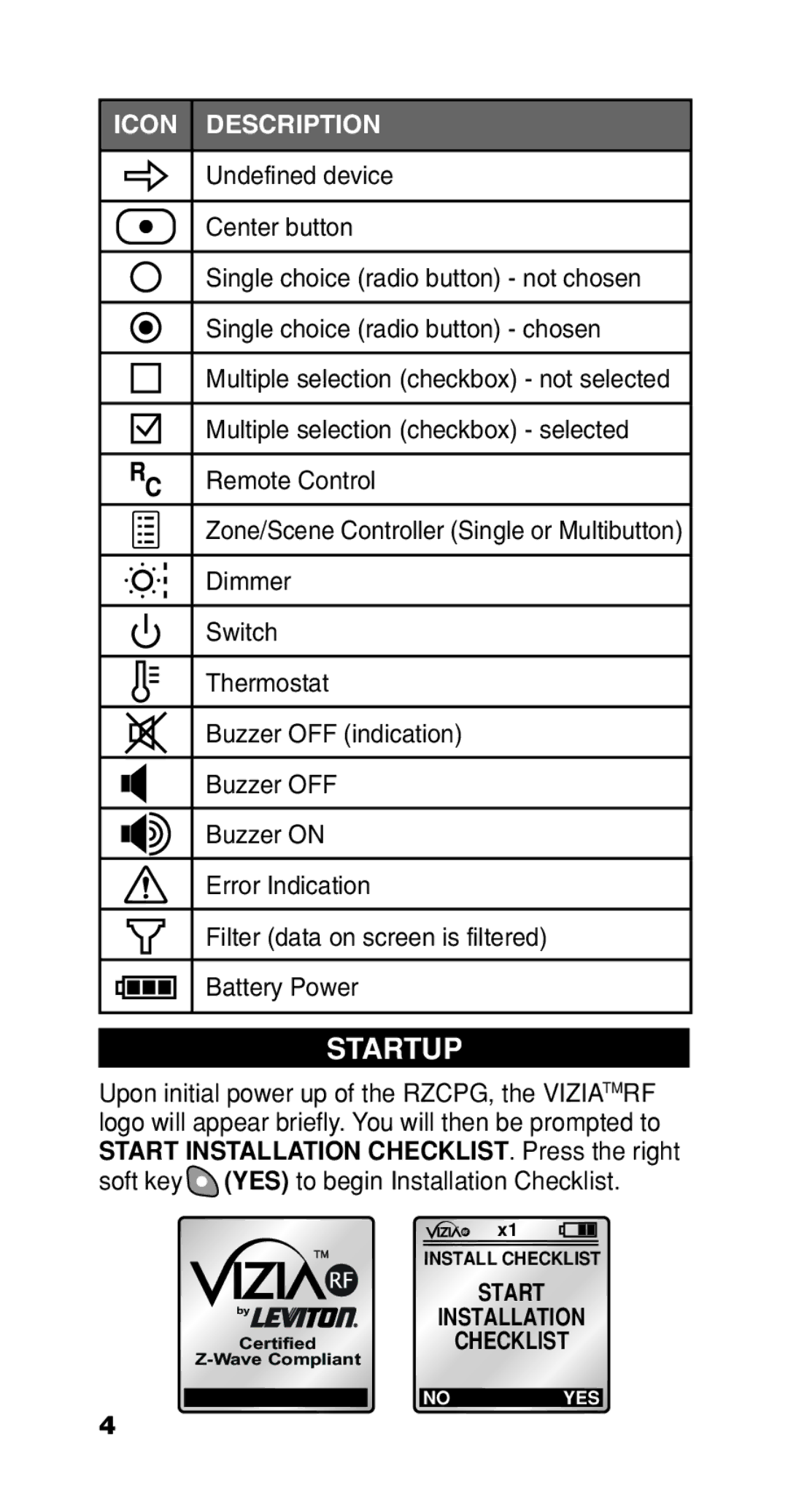 Leviton Programmer/Remote manual Startup, By Installation 