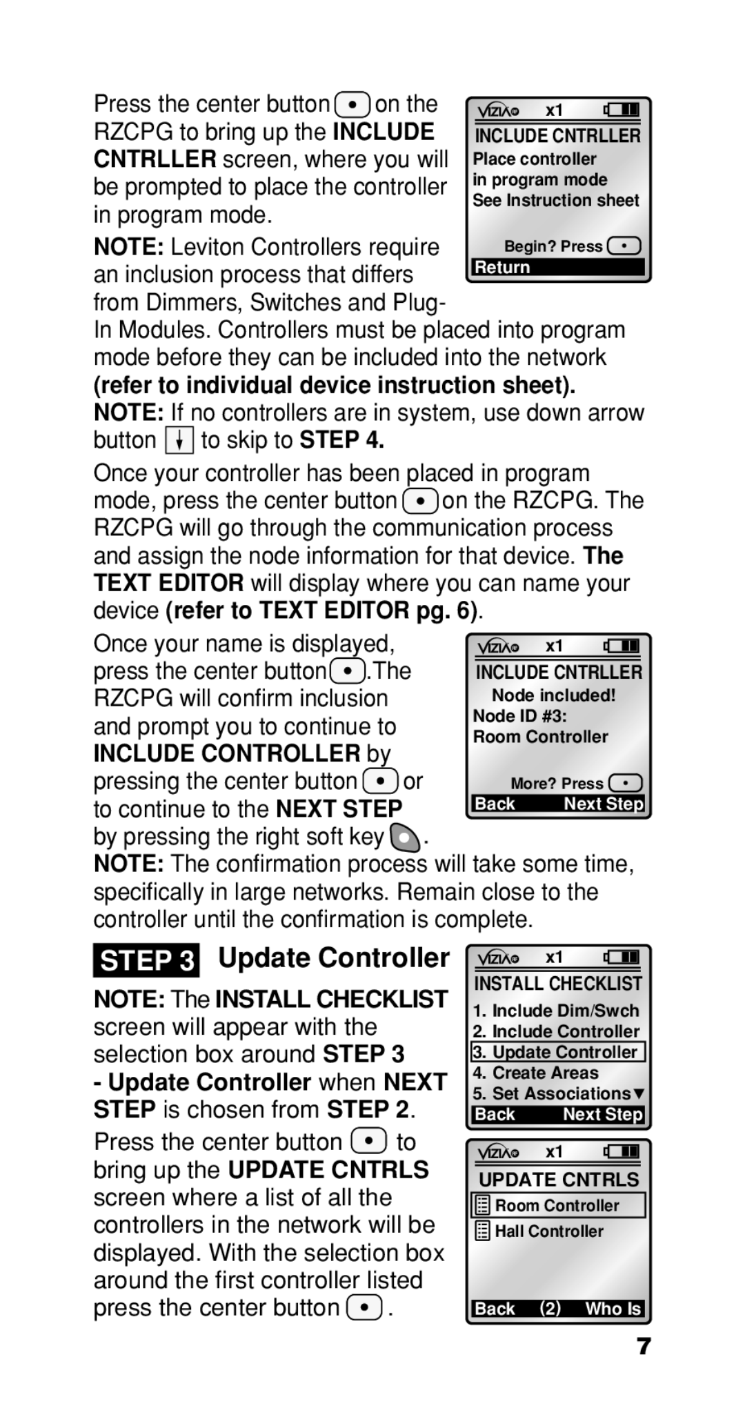 Leviton Programmer/Remote manual Update Controller, Include Controller by 