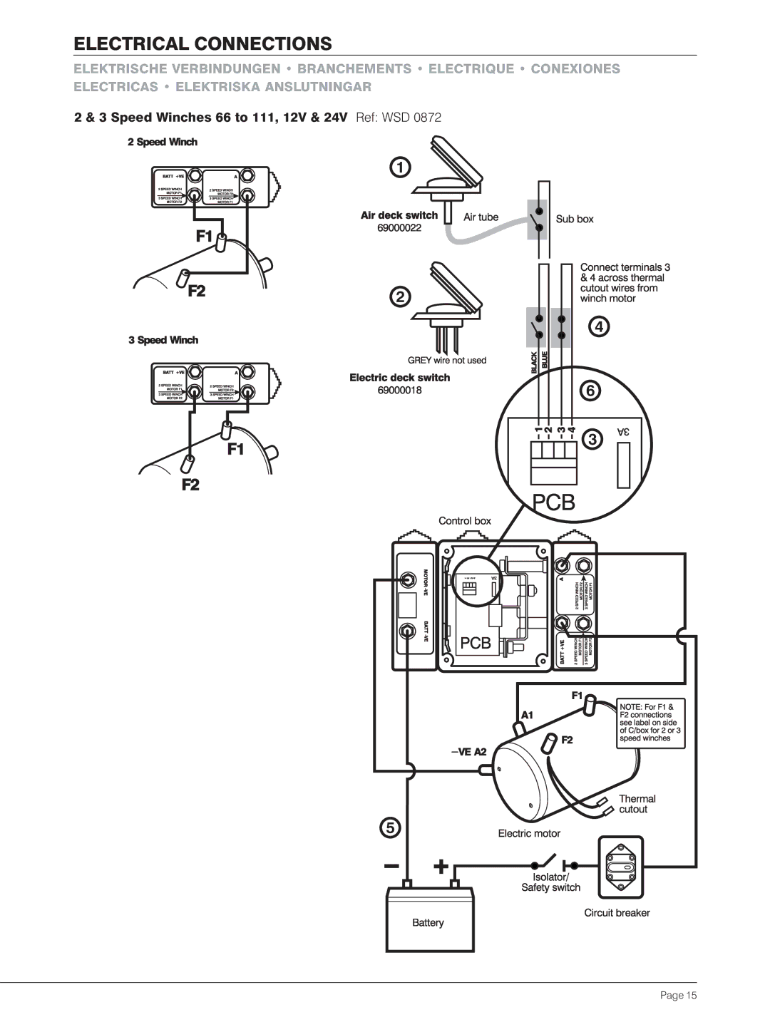 Lewmar 40-111 manual Speed Winches 66 to 111, 12V & 24V Ref WSD 