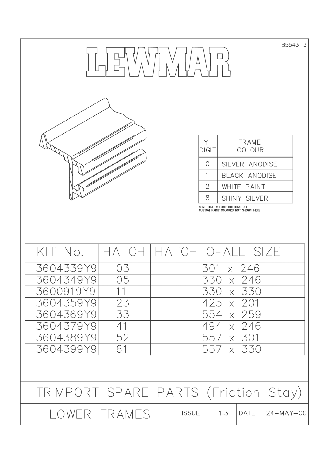 Lewmar Issue 2 warranty 