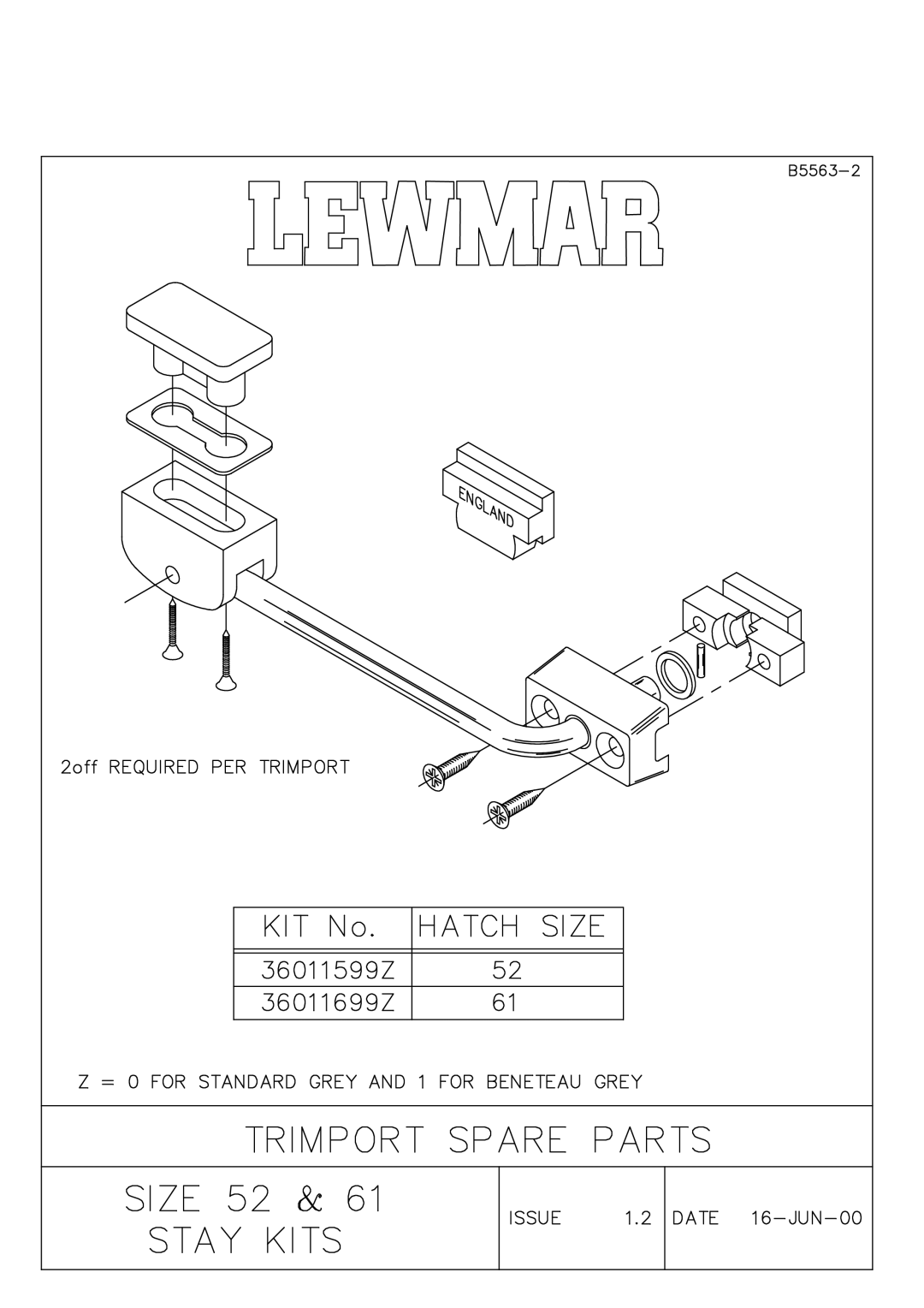 Lewmar Issue 2 warranty 