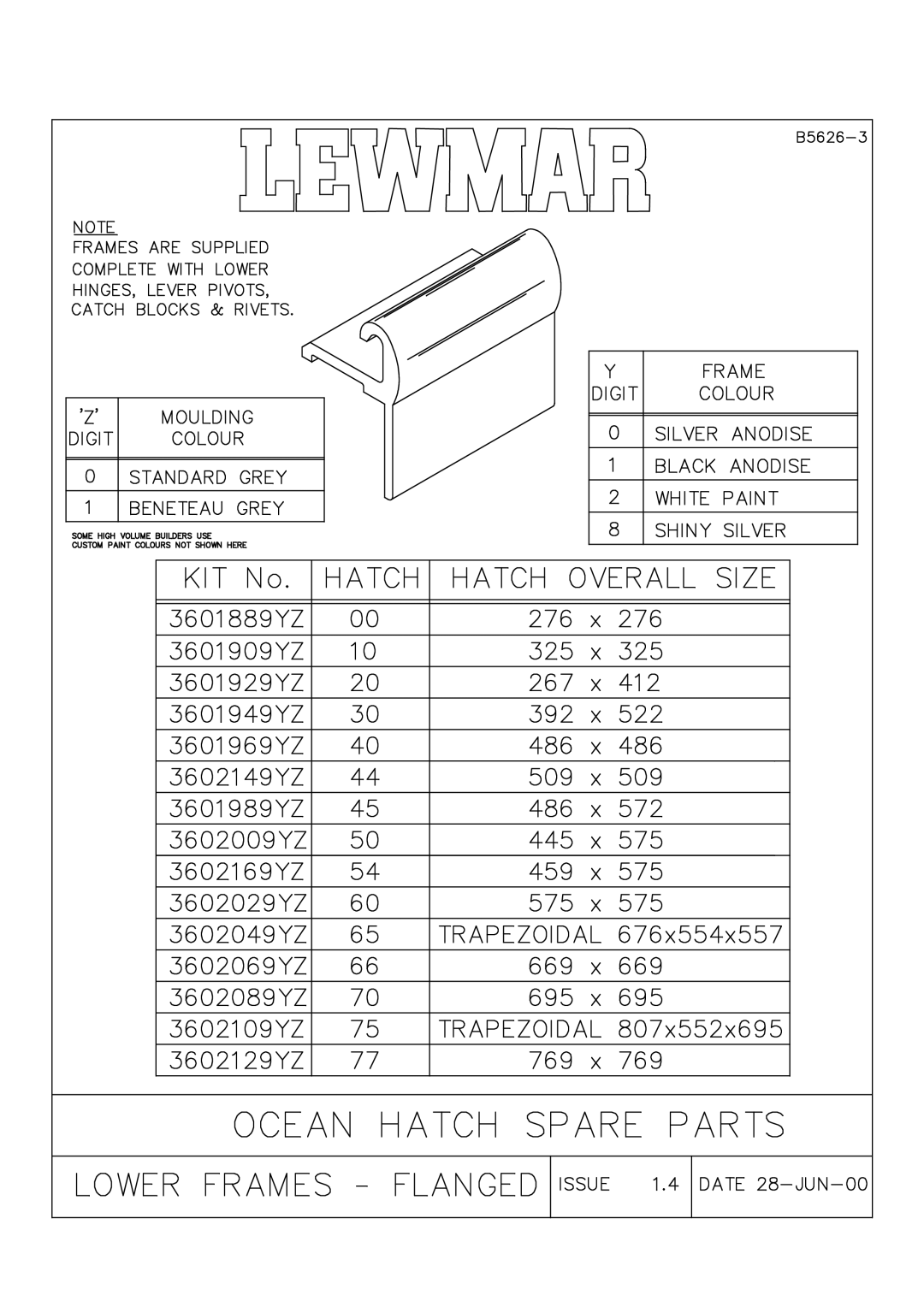 Lewmar Issue 2 warranty 