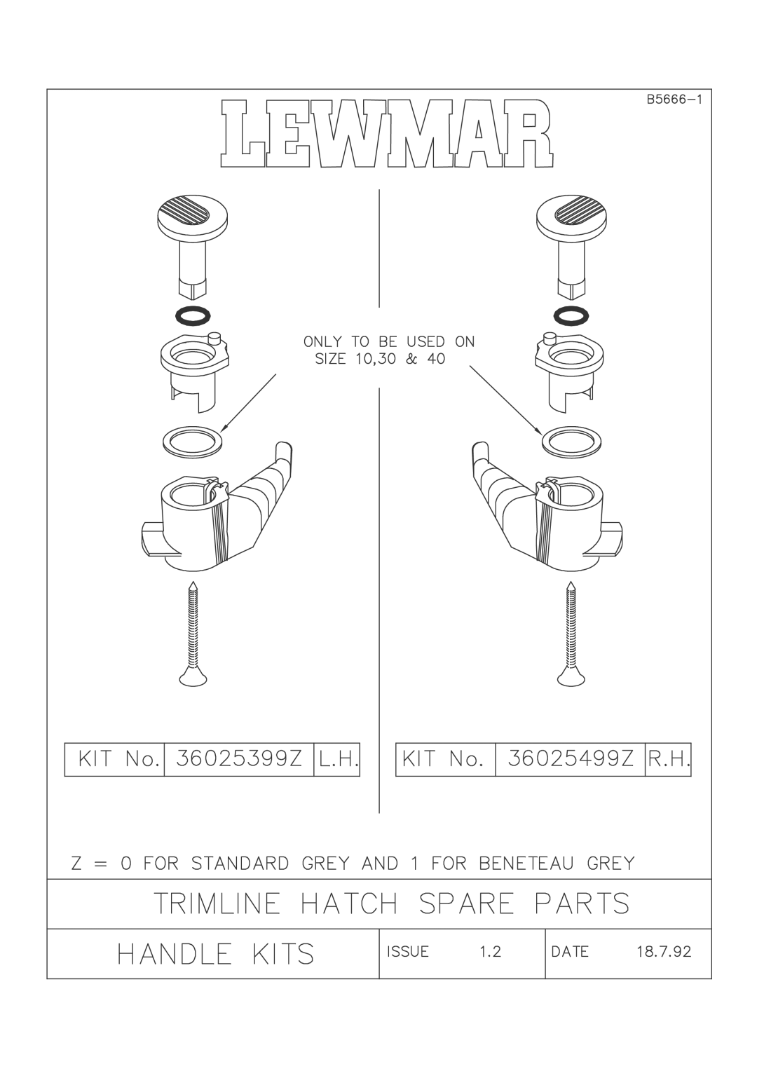 Lewmar Issue 2 warranty 