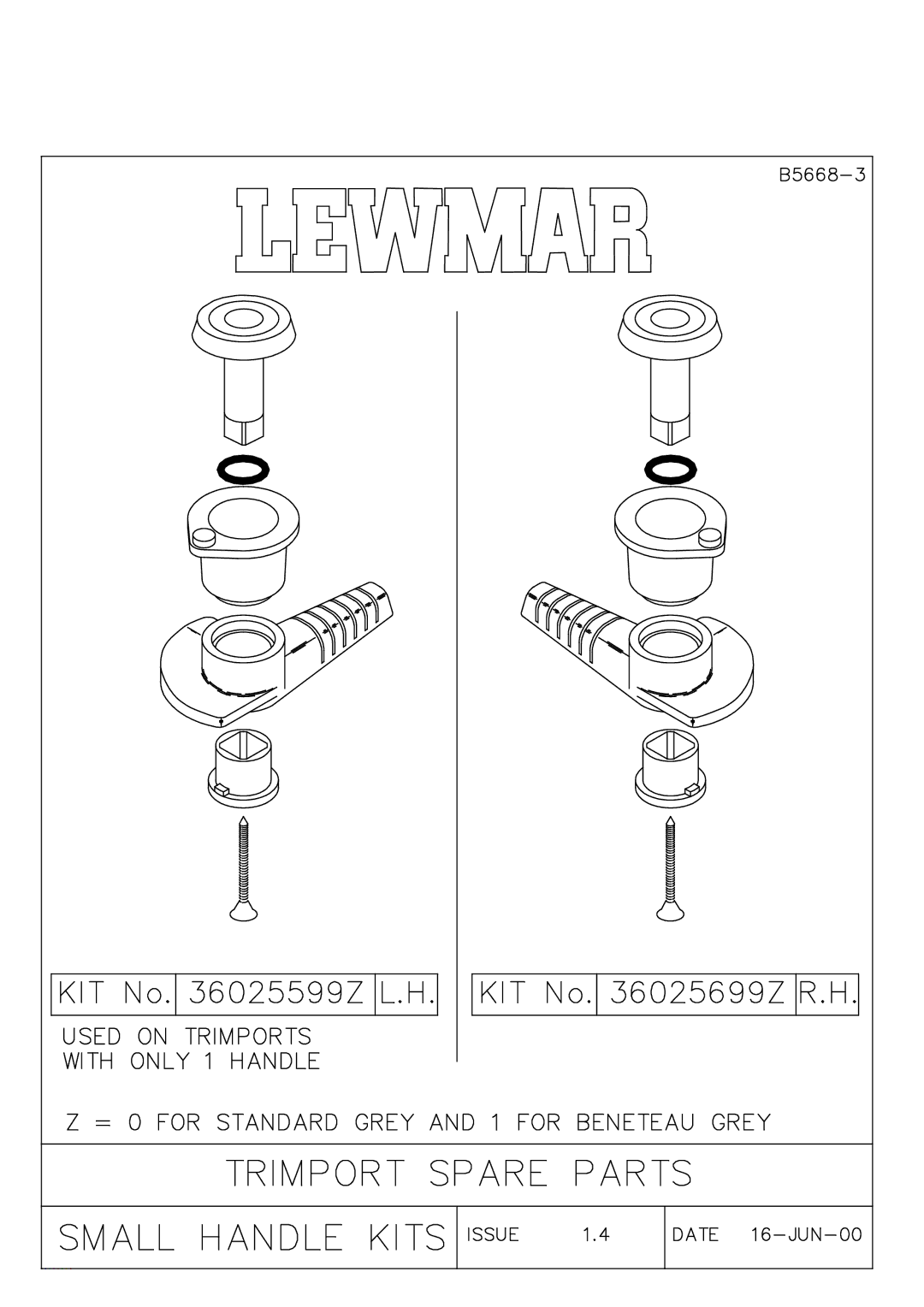 Lewmar Issue 2 warranty 