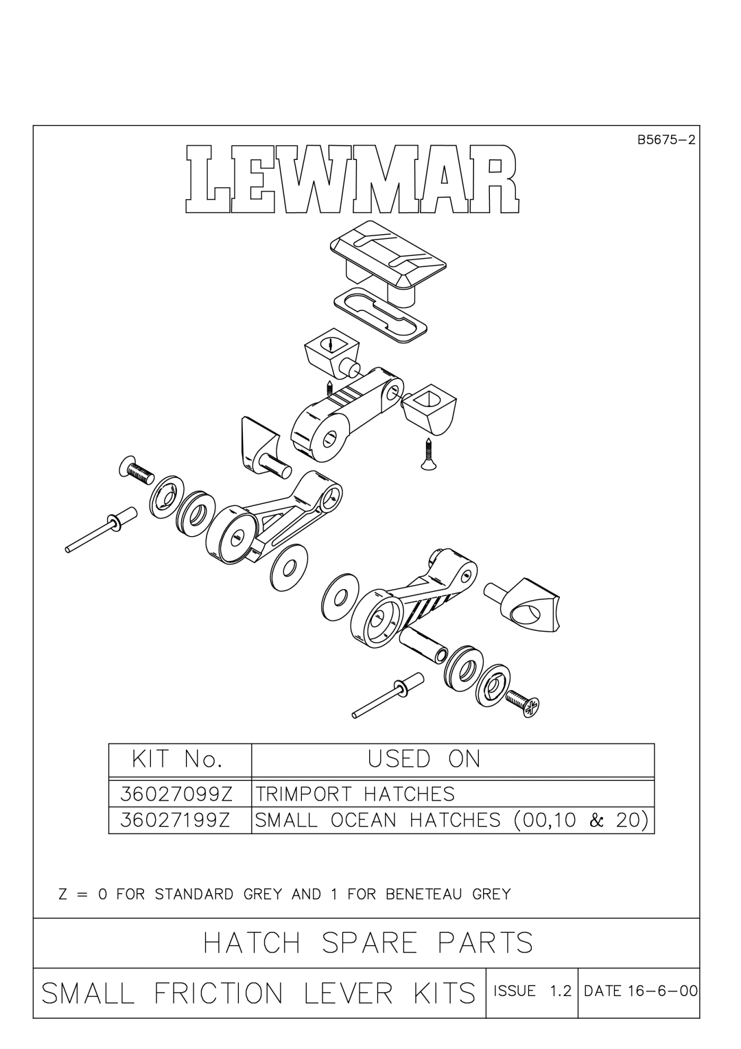 Lewmar Issue 2 warranty 