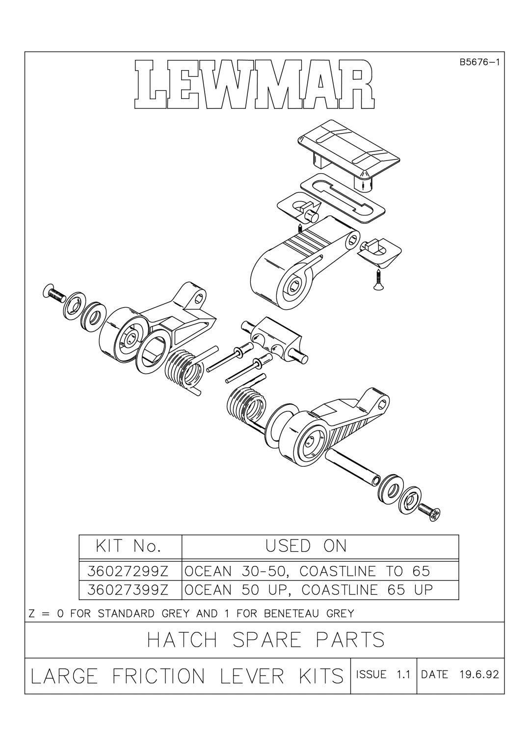 Lewmar Issue 2 warranty 