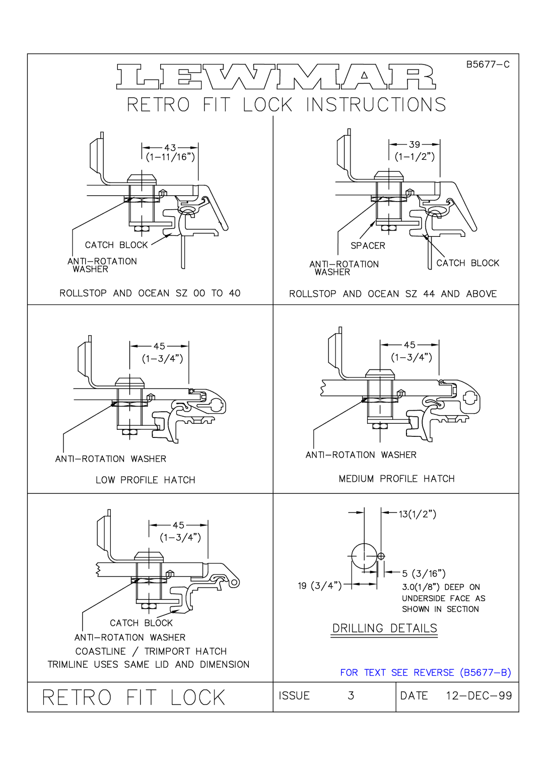 Lewmar Issue 2 warranty 