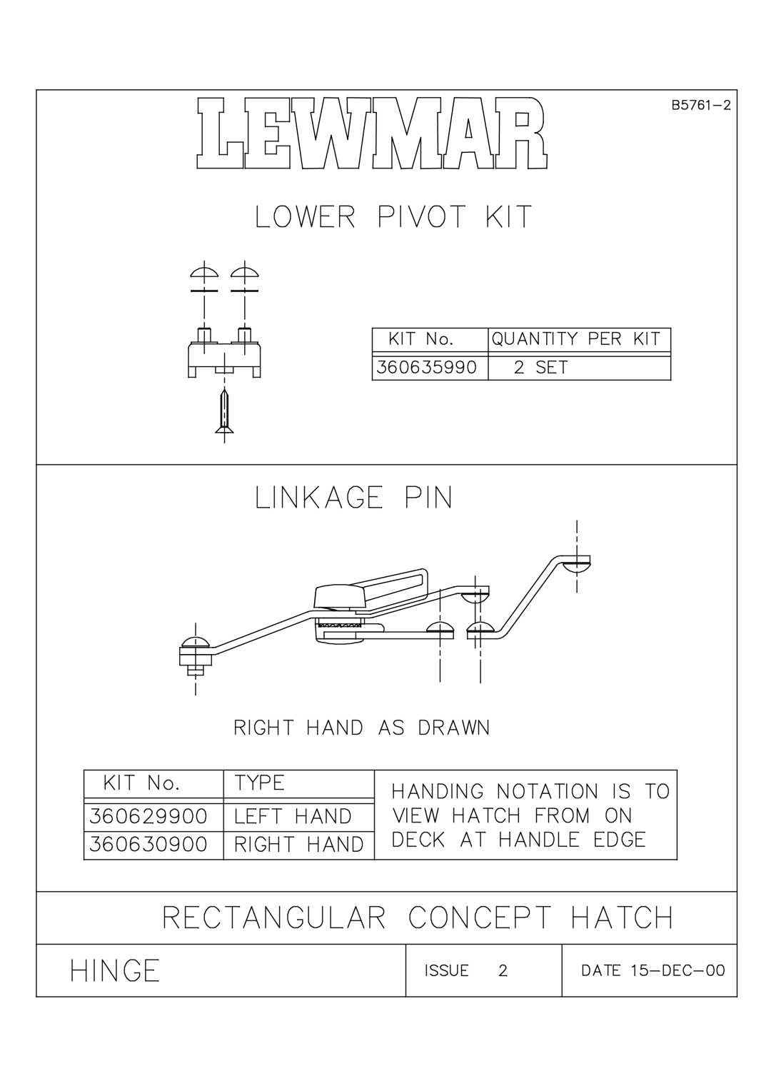 Lewmar Issue 2 warranty 