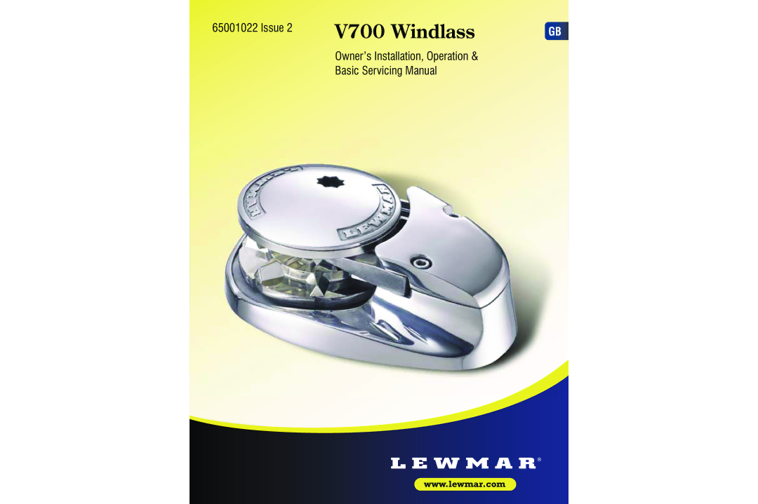 Lewmar v700 manual V700 Windlass 