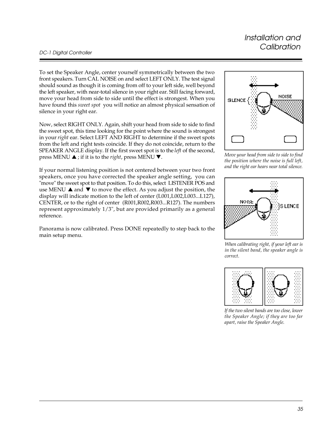 Lexicon DC-1 owner manual Installation Calibration 