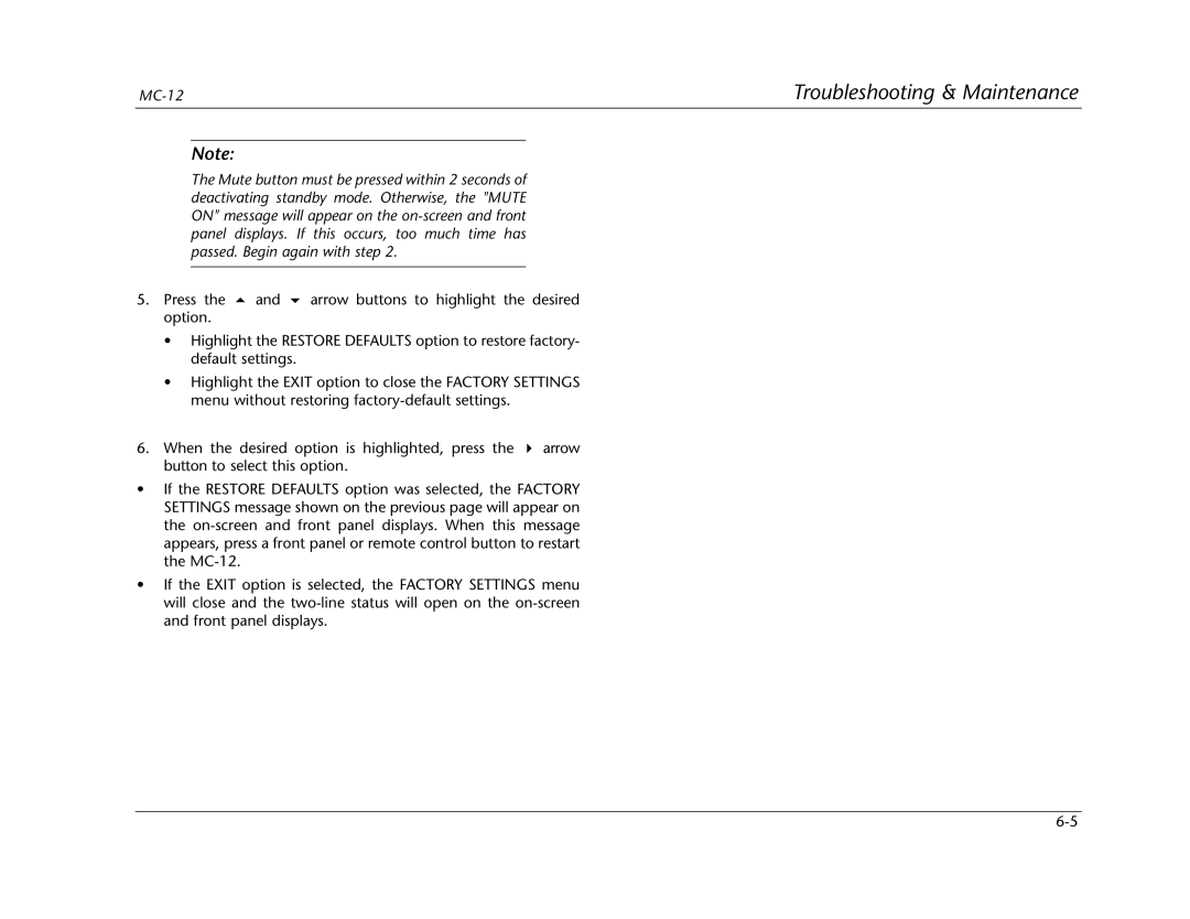 Lexicon Lexicon MC-12 manual Troubleshooting & Maintenance 